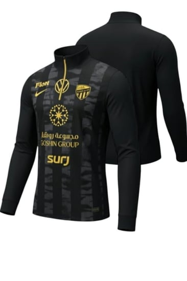 سويتر نادي الاتحاد 2026 باللون الأسود قماش ناعم ودافئ متجر لحظه تذكار