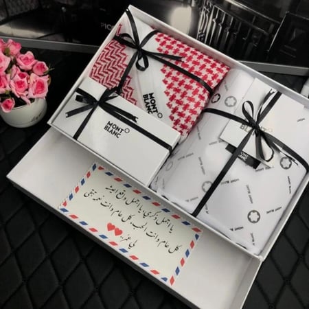 بوكس اهداء مميز شماغ مع قماش مع نظارة بتغليف مميز