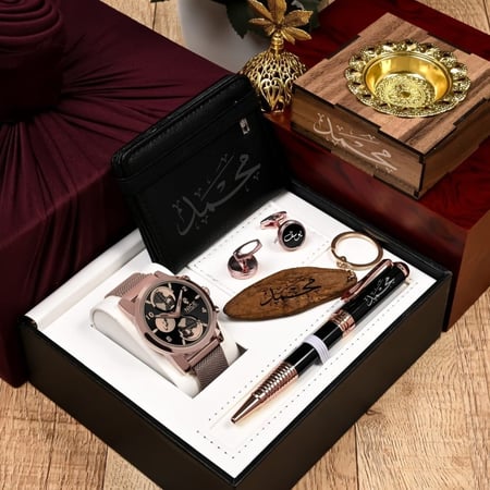 أطقم ساعات شبابية فخمة مع مجموعة إكسسوارات حديثة