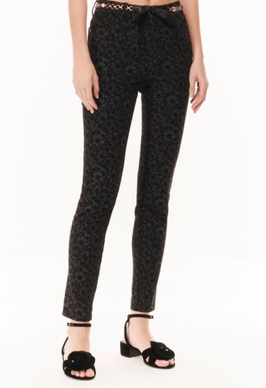 Black Printed Denim Chanel 2024  جينز شانيل دينم بطبعات أسود