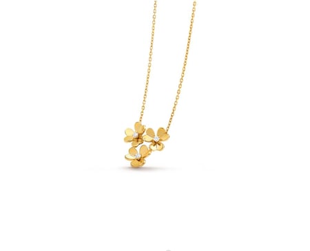 قلادة فان كليف فريفول ذهبي Gold Frivole pendant Van Cleef necklace