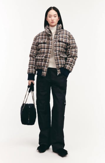 جاكيت شانيل تويد كحلي بيج  CHANEL COCO NEIGE BEIGE NAVY TWEED JACKET