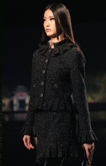Chanel Glittered Tweed Black jacket شانيل جاكيت تويد أسود براق