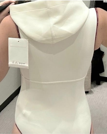 2025 مايوه شانيل جيرسي استرتش حرير أبيض CHANEL CRUISE white SWIMSUIT