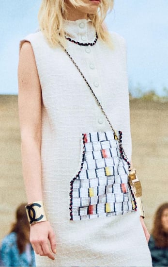 CHANEL CRUISE TWEED DRESS 2025 فستان شانيل تويد صوفي مطرز أبيض