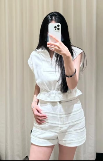 Chanel coco beach white shorts 2024 شورت شانيل أبيض