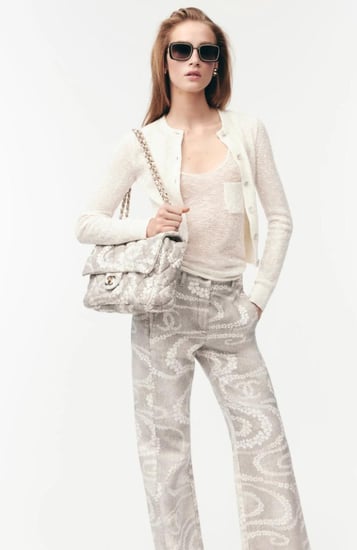 2025 CHANEL COCO BEACH CARDIGAN كارديجان شانيل أبيض قطني