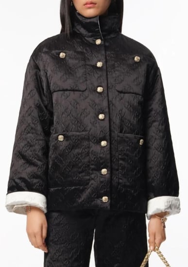 2025 معطف شانيل أسود للتزلج