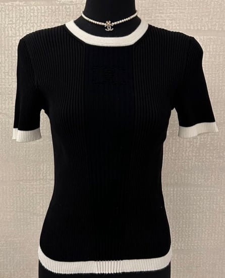 CHANEL CRUISE BLACK TEE SHIRT 2025 تي شيرت شانيل كروز قميص أسود