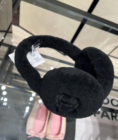 2024 CHANEL COCO NEIGE BLACK EARMUFFS