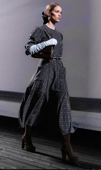 CHANEL Long BLACK SILK Dress 2025 فستان شانيل حرير طويل  أسود