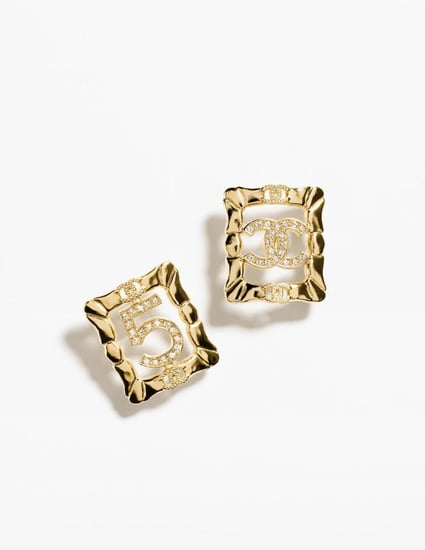 2024 أقراط شانيل غلق مسمار ذهبي حلق تقليد ماركات رخيص