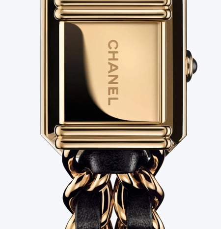 Chanel black gold PREMIÈRE ÉDITION WATCH ساعة شانيل ذهبي جلد أسود