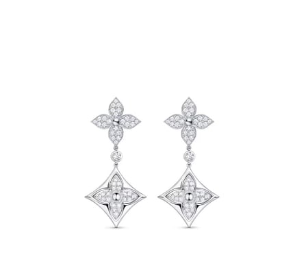 Louis Vuitton Color Blossom White Long Earrings