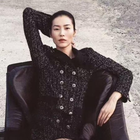 Chanel black long tweed jacket SANDS FERFETCH OUNASS