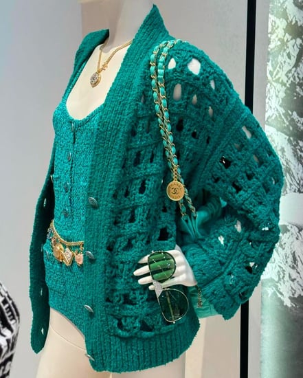 كارديغان شانيل كروز 2025 أخضر CHANEL CRUISE 2025 GREEN CARDIGAN