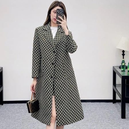 2025 Gucci GG Long Wool Coat  معطف غوتشي GG بالطو طويل صوفي