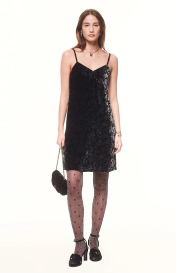 2024 فستان شانيل مخمل قصير أسود  chanel BLACK SHORT DRESS