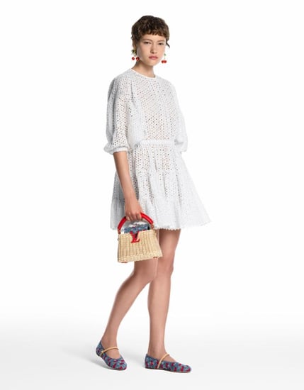 LV Ballerina Monogram Cherry حذاء لويس فيتون باليرينا دينم أزرق كرز