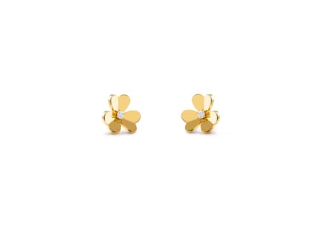 Gold Frivole pendant Van Cleef earrings أقراط حلق فان كليف ذهبي