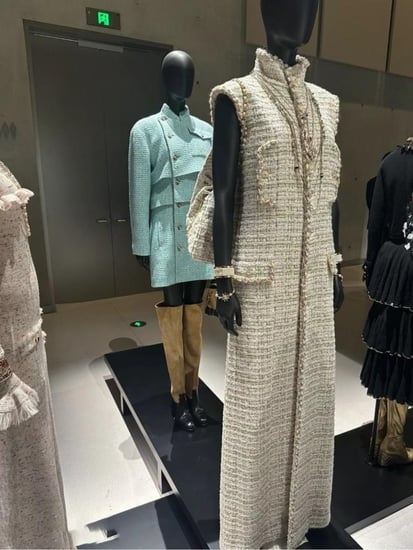 Chanel long gold Wool Tweed Coat كوت شانيل كت تويد صوفي ذهبي طويل