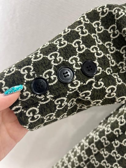 2025 Gucci GG Long Wool Coat  معطف غوتشي GG بالطو طويل صوفي