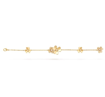 Gold Frivole Van Cleef bracelet 5 flowers