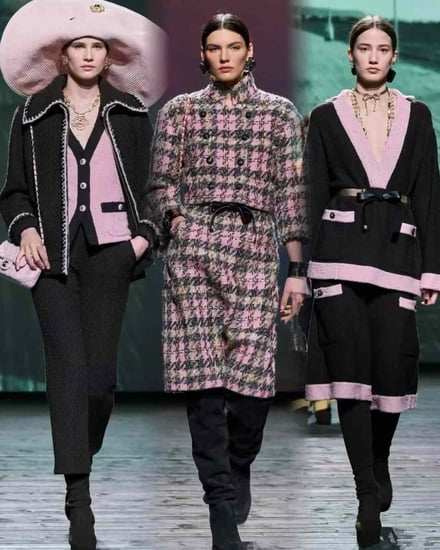 CHANEL PINK TWEED SKIRT 2025  تنورة شانيل تويد صوفي وردي فاتح