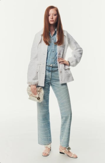 CHANEL WHITE TWEED PARKA 2025 معطف باركا شانيل تويد أبيض
