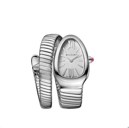 ساعة بولغاري سيربنتي فايبر توبوغاس بلفة واحدة فضي