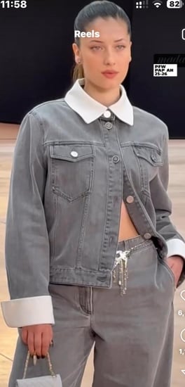 2025 جاكيت شانيل دينم باهت رمادي أبيض CHANEL Washed Denim gray JACKET