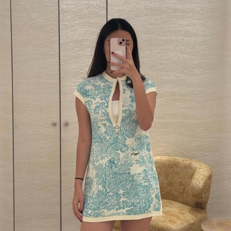 Dioriviera Cropped Dress 2025 فستان ديور ديوريفيرا قصير بطبعات