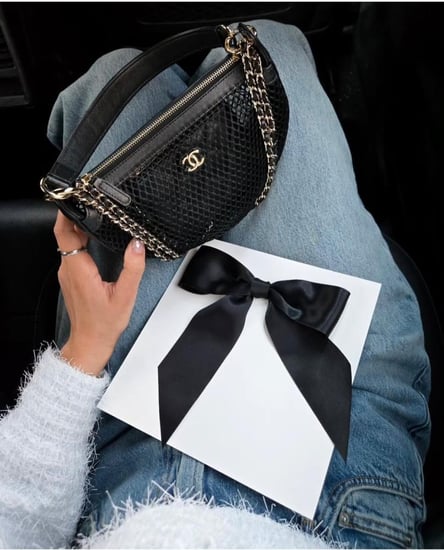 2025 BLACK CHANEL SMALL MESH BAG حقيبة شانيل شنطة شبك أسود صغيرة شبكة
