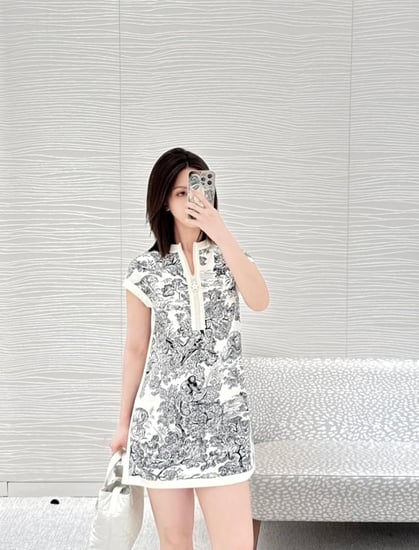 Dioriviera Cropped Dress 2025 فستان ديور ديوريفيرا قصير بطبعات