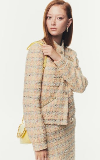 CHANEL LIGHT YELLOW GRAY TWEED jacket 2025 جاكيت شانيل تويد رمادي أصفر