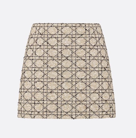 2025 DIOR Macrocannage Miniskirt