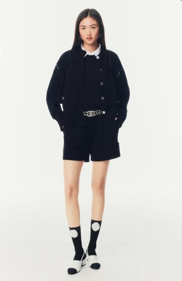 CHANEL 25P BLACK CASHMERE BLOUSON WITH ZIPPERS 2025  جاكيت شانيل  أسود