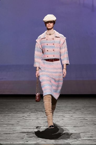 CHANEL PINK TWEED SKIRT 2025 تنورة شانيل تويد براق وردي