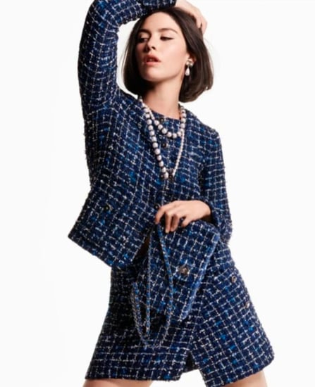 2025 جاكيت شانيل تويد أزرق  Chanel blue tweed Jacket