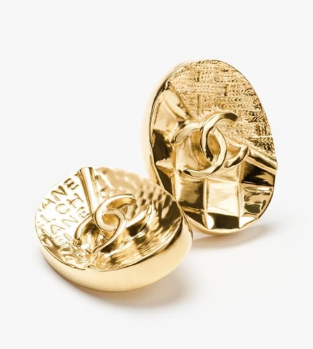 CHANEL GOLD STUD EARRINGS