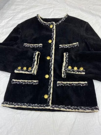 Chanel Jacket Corduroy Black 2025 سترة شانيل جاكيت شتوي