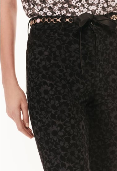 Black Printed Denim Chanel 2024  جينز شانيل دينم بطبعات أسود