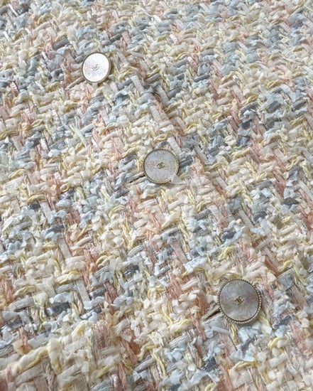 CHANEL LIGHT YELLOW GRAY TWEED jacket 2025 جاكيت شانيل تويد رمادي أصفر
