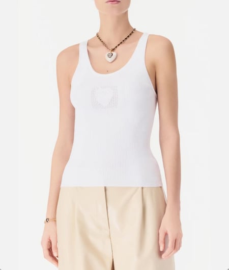 White or black 25B chanel tank top 2025 قميص شانيل قطن أبيض أو أسود