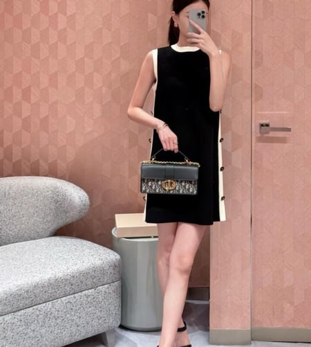 2025 فستان ديور ديوريفيرا أسود نجمة Dior Dioriviera dress stars