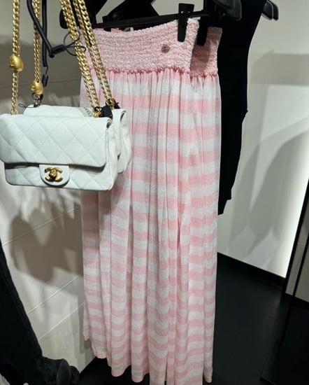 2024 تنورة شانيل كلوش وردي فاتح