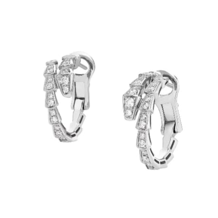 أقراط حلق بولغاري سيربنتي فضي كريستال BVLGARI silver Serpenti earrings