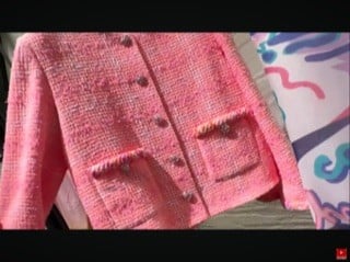 2024 جاكيت شانيل سترة تويد متقزح وردي فاتح