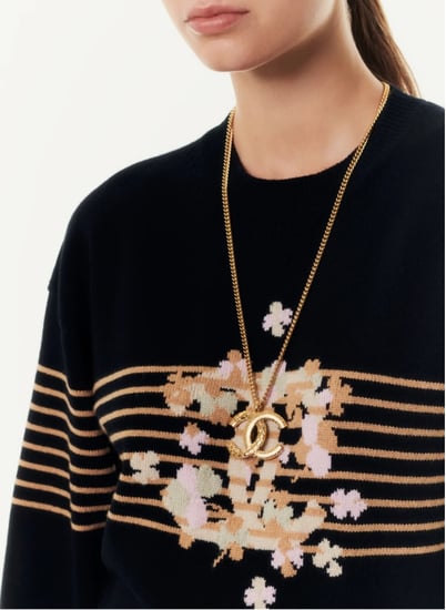 2024 كنزة شانيل كاشمير اسود