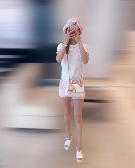 CHANEL Shorts Denim Printed Coco Beach 2025 شورت شانيل دينم  كوكو بيتش